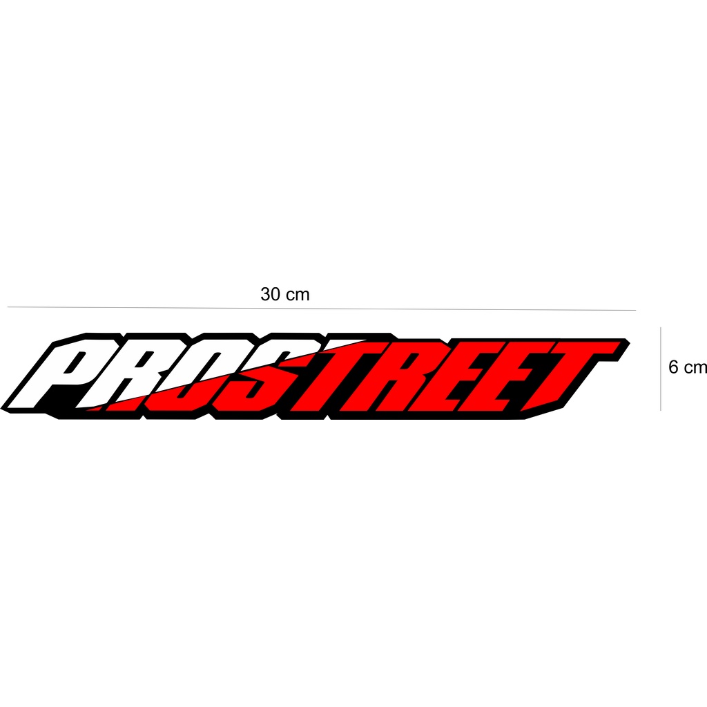 Stiker Prostreet Besar Motor ukuran 30x5cm