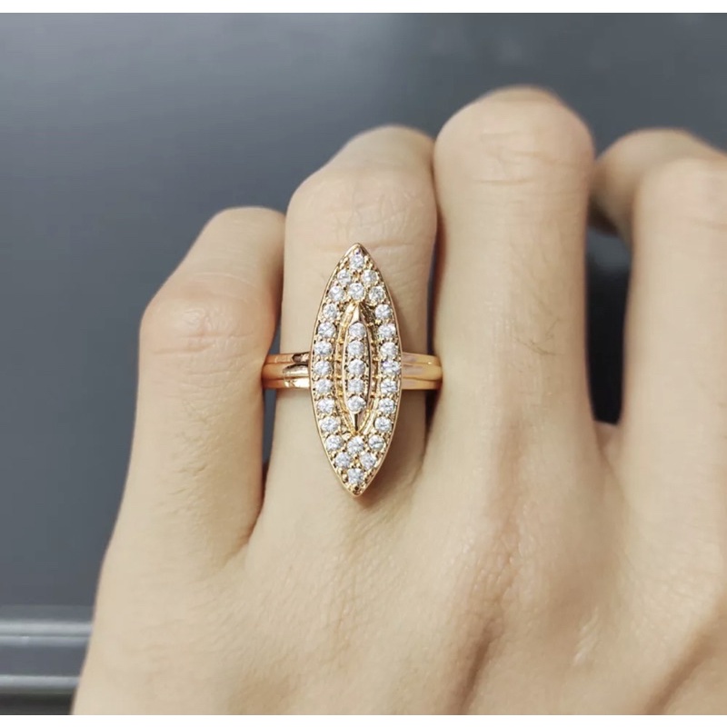 cincin wanita fashion elisabet mata tengah perhiasan wanita gold
