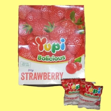 

Yupi Bolicious Strawberry Permen Jelly 5 gram (24 pcs/box)