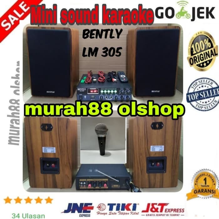 Paket Karaoke System BENTLY LM 305 (6 Inc,USB,SD,dan Bluethoot)