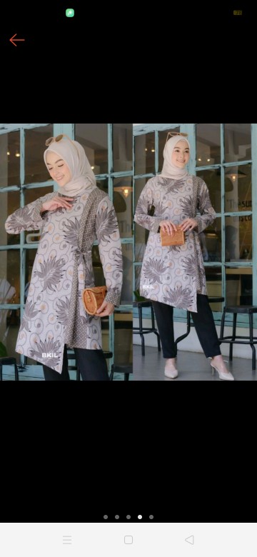 Batik Tunik Shibori Jumputan Terbaru Size S-3l / Hrb026 Yelbor