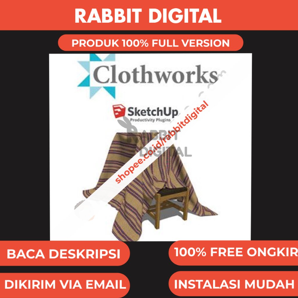 (win) ClothWorks for SketchUp - Plugin untuk Simulasi Kain Realistis dalam SketchUp Ciptakan dan Modifikasi Tekstil 3D dengan Mudah Alat Tambahan untuk Desainer dan Arsitek