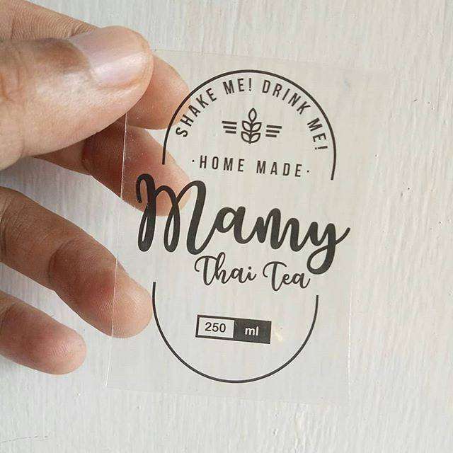 

Cetak Sticker Label Kemasan Transparant Bentuk Kotak Persegi - Sticker Kemasan Transaprant