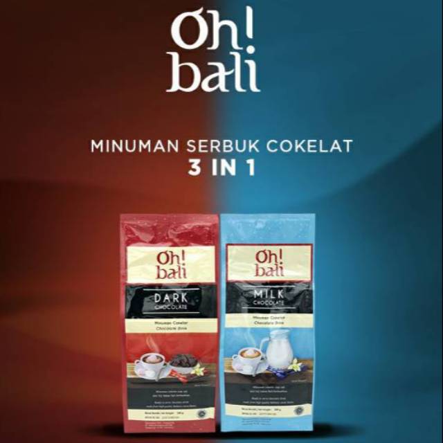 OH Bali Dark/Milk Chocolate Drink 3in1 Chocolate 500g Minuman Cokelat
