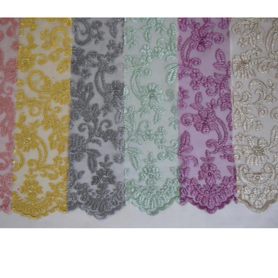 RRK Kain Kebaya Brukat/ Brokat Tile Prancis PREMIUM  motif Jasmine .5 meter