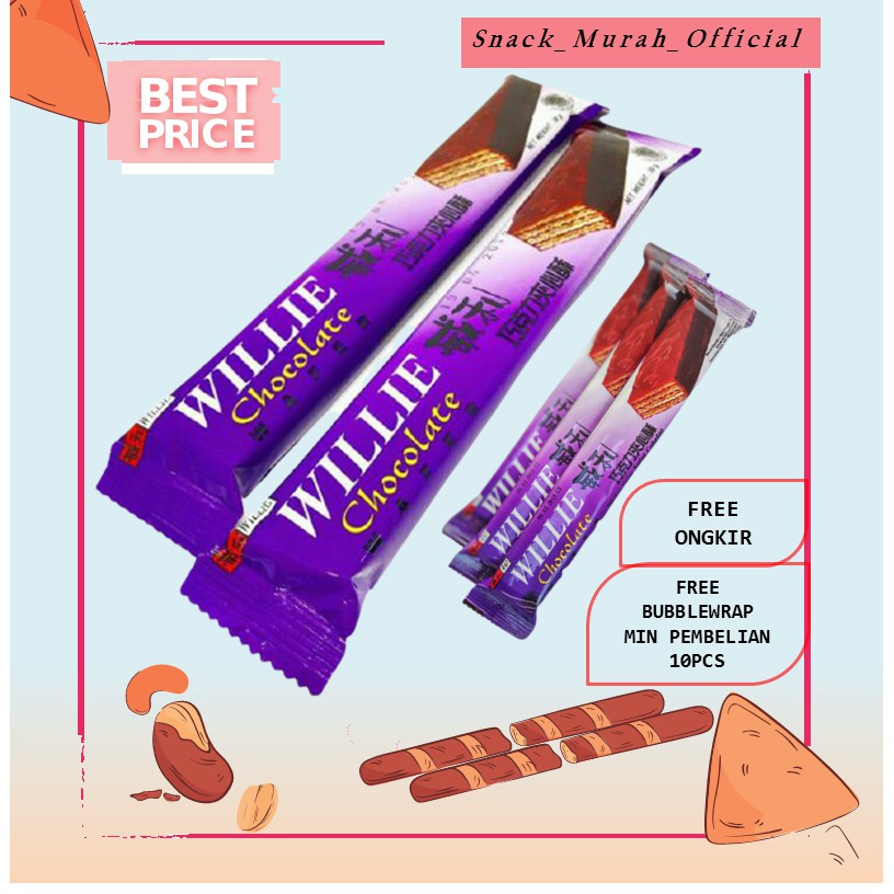 

BISKITOP Willie Wafer Coating Snack Murah Jajanan Keluarga Anak Kekinian Cemilan Diet Sehat kue - 42