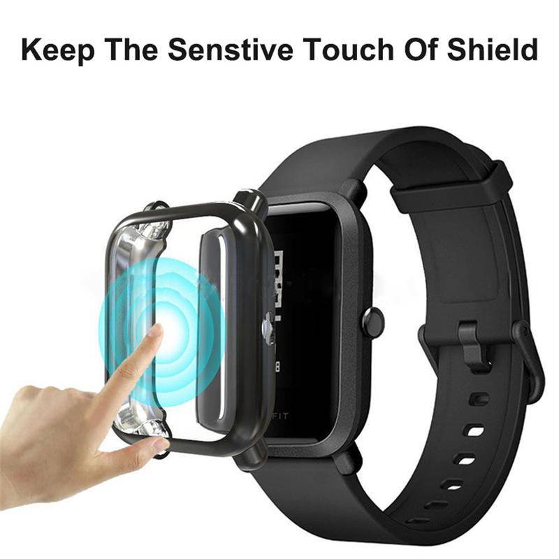 Bumper Plating TPU Case For Huami Amazfit Bip U / Bip U Pro / Bip S / Bip S Lite / Bip 1S / Bip Lite cover with Screen Protector Film For Xiaomi Amazfit Bip Lite 1S U pro