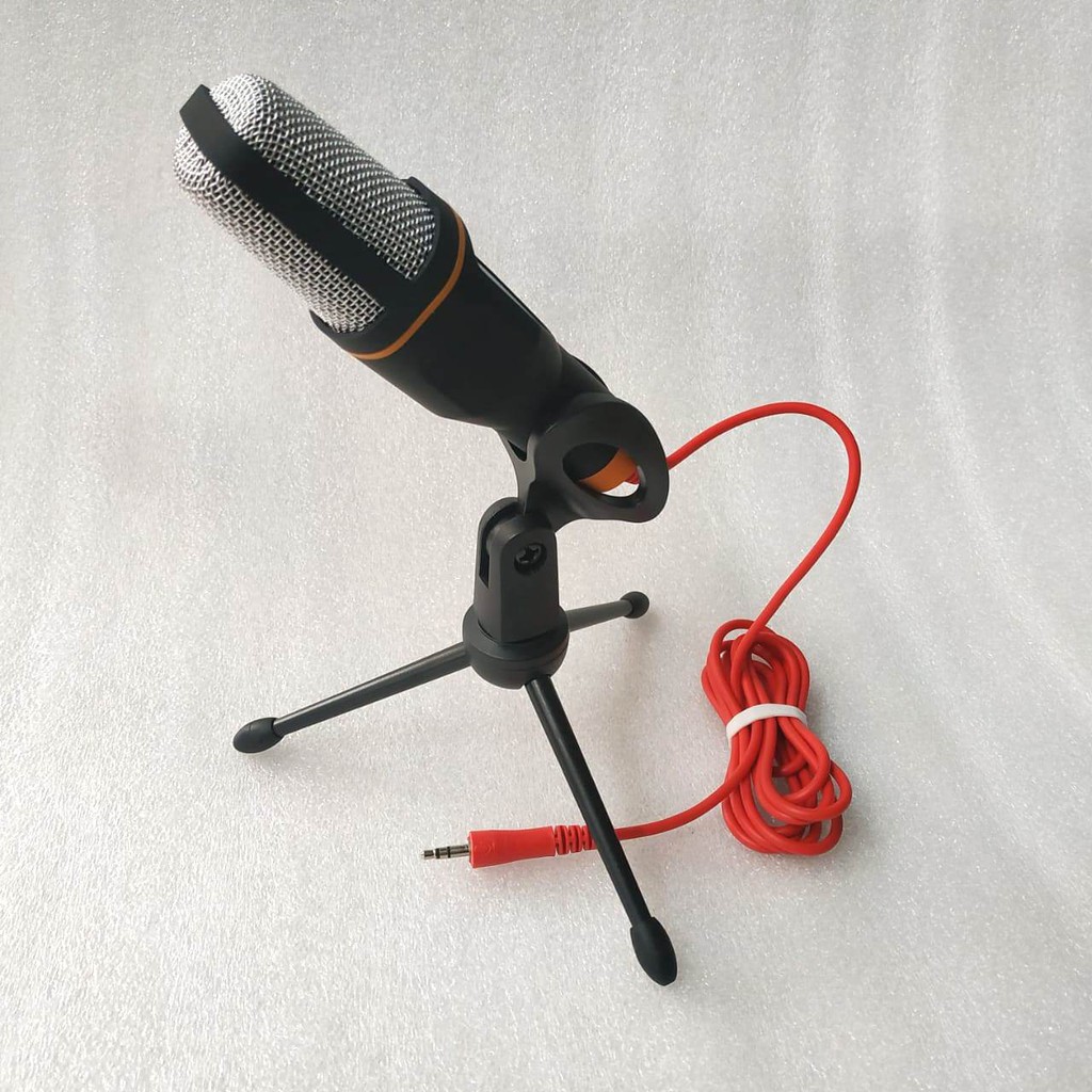 Condenser Microphone Mic TRS 3.5mm Holder Tripod Stand Meet Talk Zoom