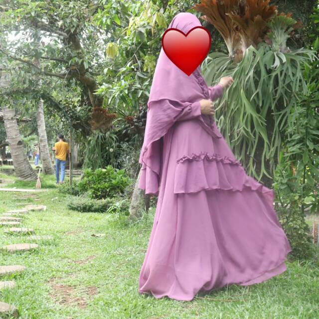 Gamis ceruty polos rempel murah meriah terbaru