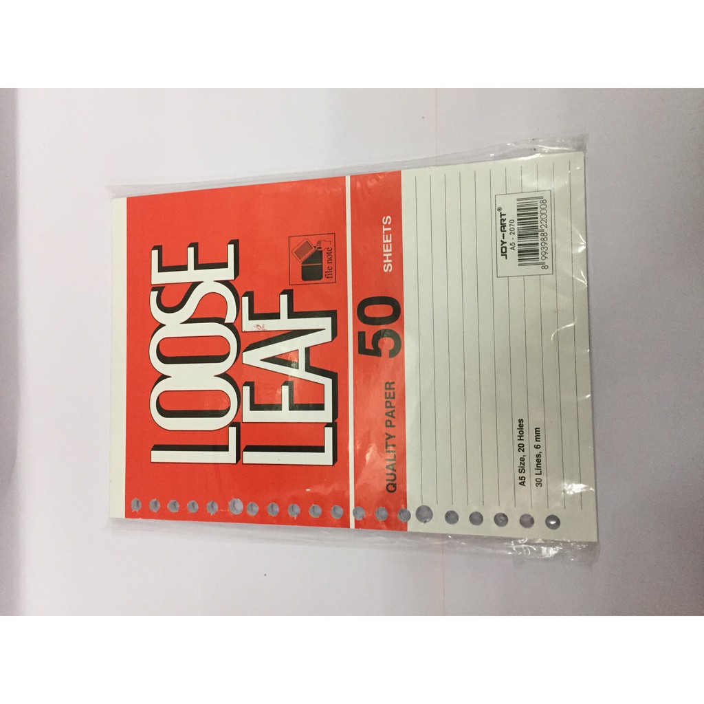 

Loose Leaf / Isi Kertas File Binder Joyko A5 2070 ( isi 50 lembar )