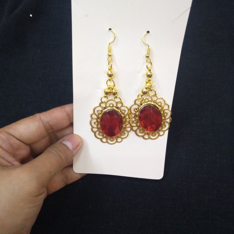 Anting Batu oval-Anting Pesta-Anting India Dance