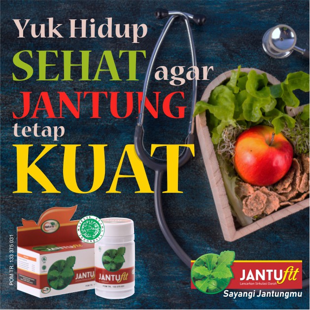 JANTUFIT Melancarkan Sirkulasi Darah Obat Herbal Stroke Jantung Berdebar Hipertensi Kolesterol - Naturafit BPOM