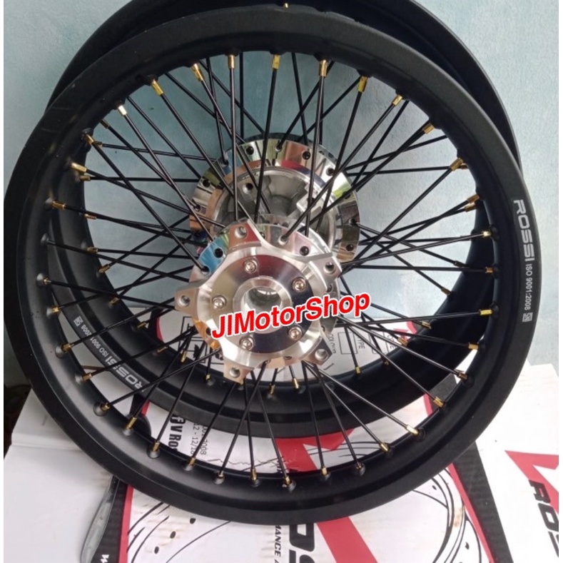 Sepaket Velg Jari Jari Jupiter MX King 150 ring 17 Sepaket Vleg Tromol Jari Jari MXKING Merk Rossi