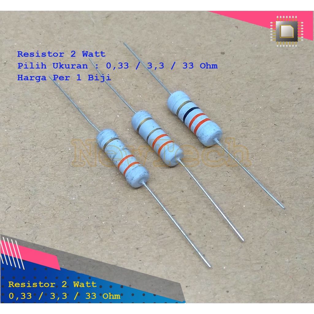 Resistor 2W 0,33 0.33 3,3 3.3 33 Ohm 2W 2Watt 2 Watt