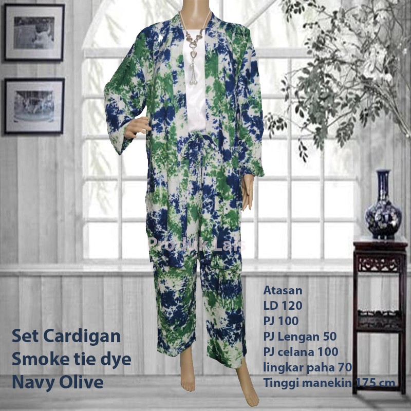 Cardigan Smoke tie dye Long Piyama