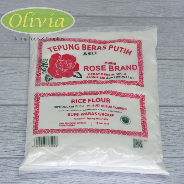 

cs01477 Tepung Beras Putih/Rice Flour Rose Brand (Kemasan Ekonomis) 500Gr Da01D100