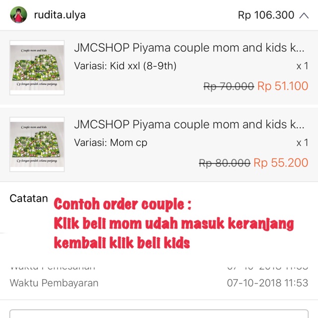 bajutidur Stum 2 CRAYON NAVY bisa pasangan ibu anak keluarga
