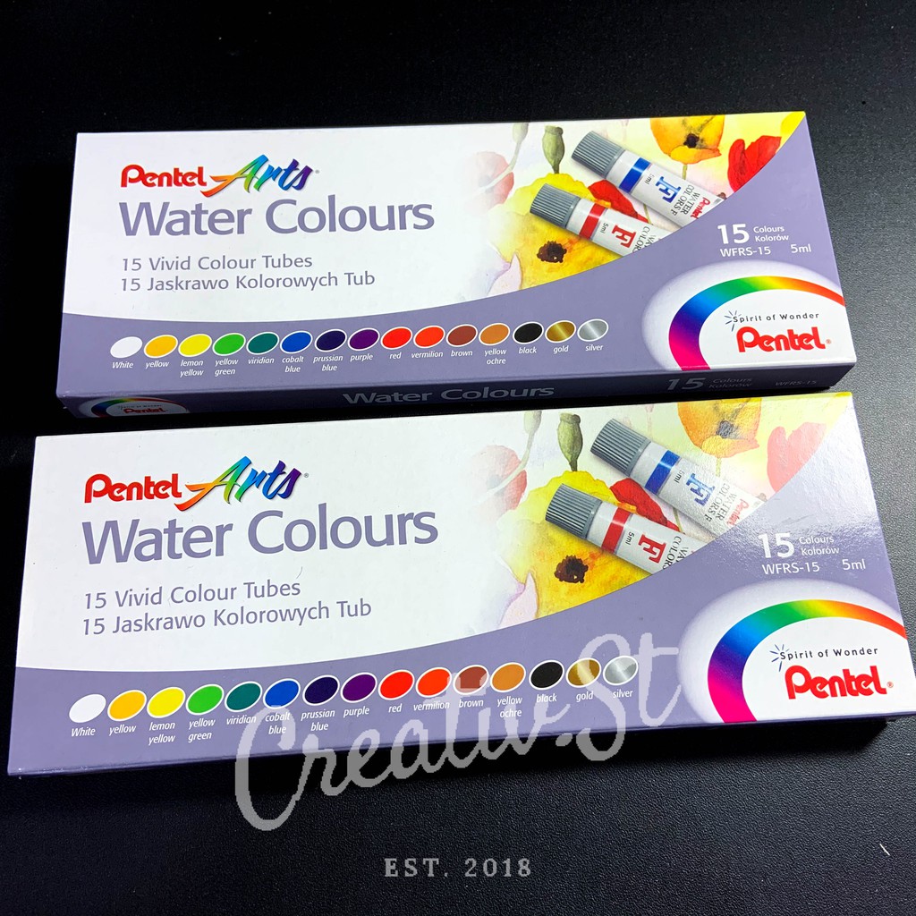  Cat Air Pentel  WaterColor 15 Warna Shopee Indonesia