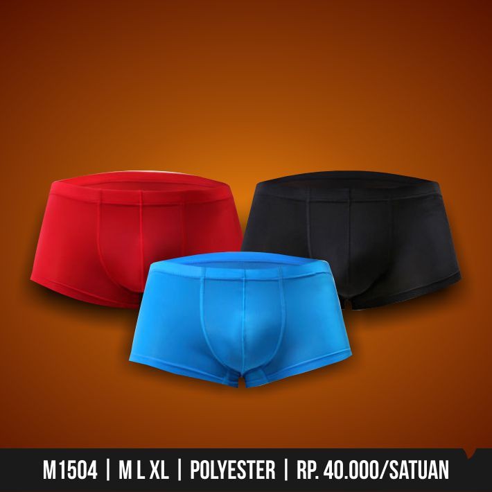 Celana Dalam Pria Ice Silk Low Waist Sexy Boxers M1504