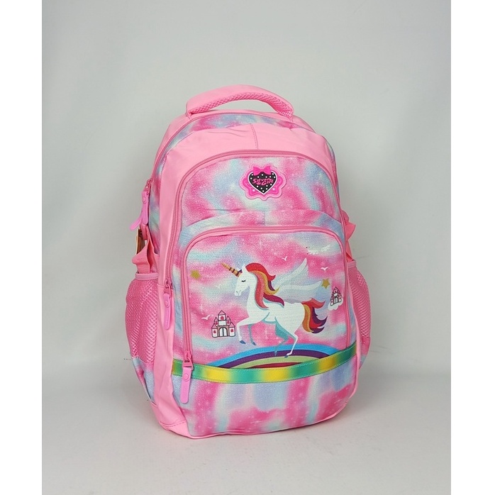 TAS ANAK RANSEL REMAJA ALTO SILVER GIRL ORIGINAL TAS MOTIF RAINBOW GAMBAR KUDA PONY