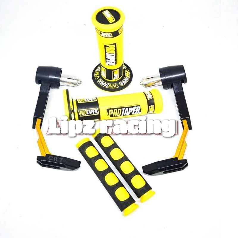 PAKET ACC STANG proguard robot + handgrip Protaper Warna + karet handle 3in1 universal motor