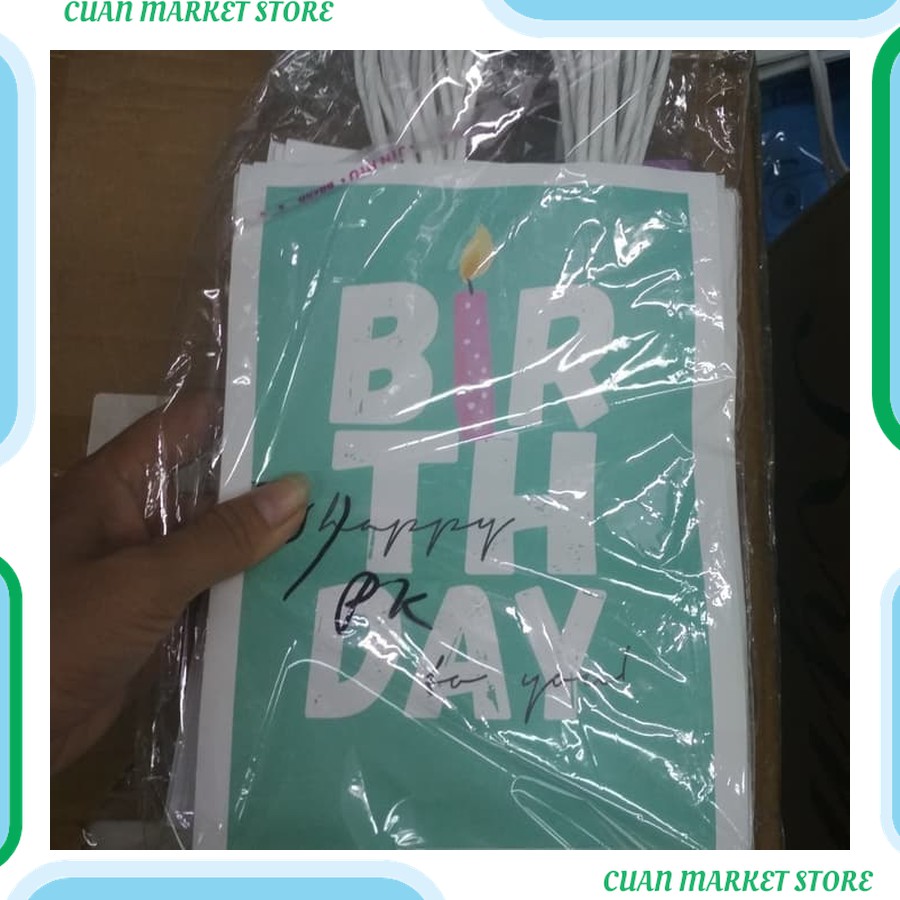 

PAPER BAG 15*21*8 HAPPY BIRTHDAY HIJAU Kualitas Premium