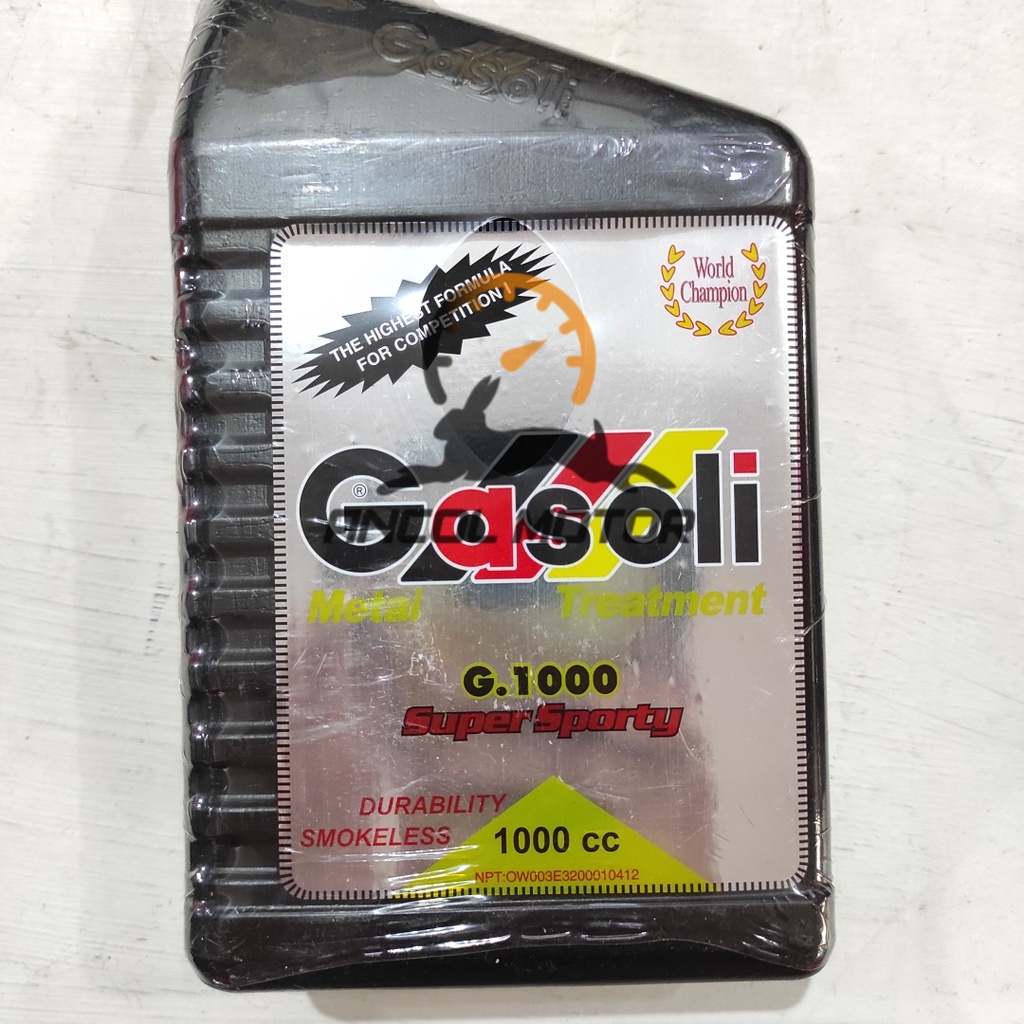 Oli Samg Gasoli 2T 1 Liter Super Sporty G1000 Racing Oil Low Smoke Motor 2 Tak Rx King Ninja F1zr
