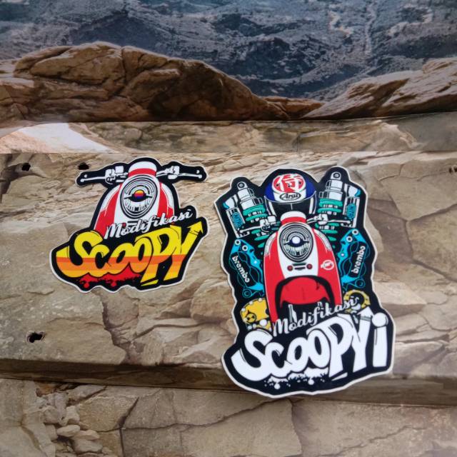 Stiker printing modifikasi scoopy minim pembelian produk harus 20rb