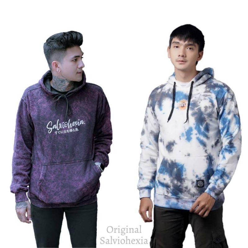 Sweater Hoodie Tie Die Pria - Hoodie Washing Cowok Cewek Original