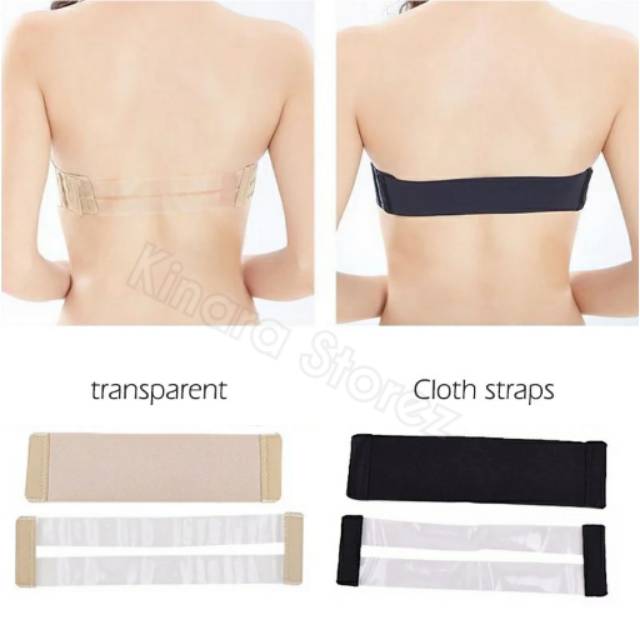 Kinarastorez - Tali belakang bra pesta seamless strapless transparan isi 2