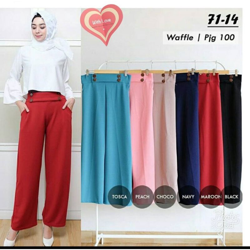 celana panjang wanita / kulot wanita / celana polos kulot / celana kerja