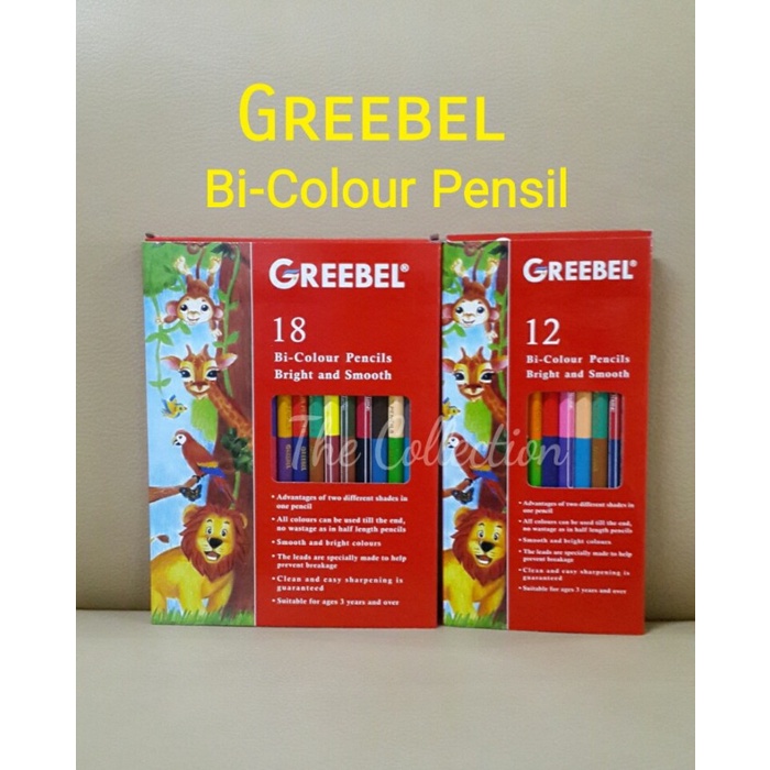 

WARNAPENSIL- ATK233GB 7218 BI COLOUR 18 PENSIL DAPAT 36 WARNA GREEBEL GREBEL GRAB -PENSIL WARNA