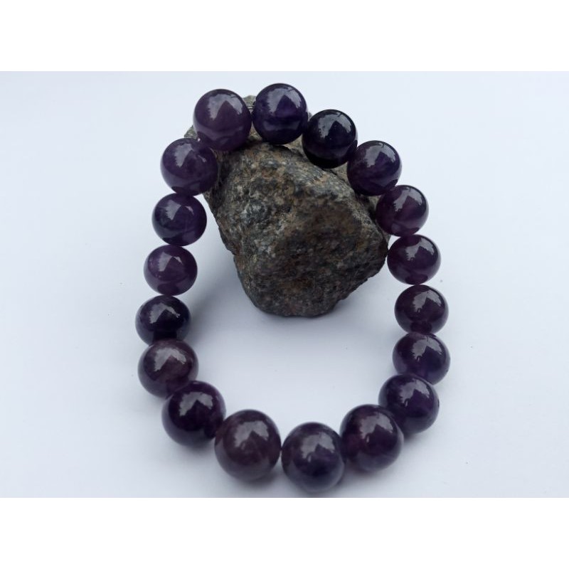 gelang kecubung ungu / kecubung natural ungu Kalimantan