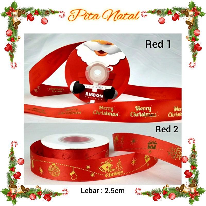 

Pita Natal 2.5cm Christmas Ribbon 1 Inch 1