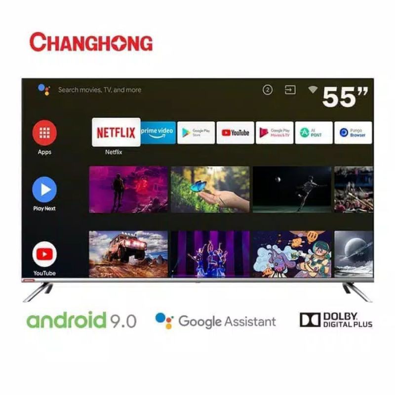 CHANGHONG LED TV 55 INCH 55H7 UHD 4K SMART ANDROID TV 55H7