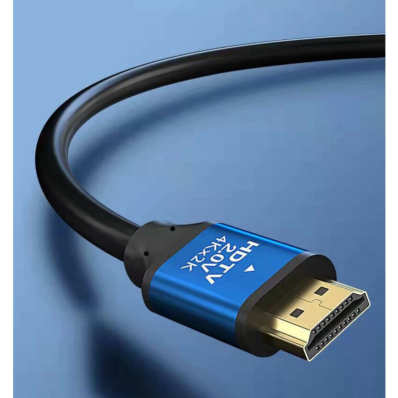 FSU Kabel HDMI 2.0 4K 5 Meter untuk HDTV Set Top Box STB TV Digital Computer Proyektor 1080P HD With Audio Adapter Cable PC Monitor Cable Lead Adapter Cable  Wide Compatibility High Speed  4K 120Hz 8K 60Hz HD Multimedia Interface Cable Blue Aluminum Shell