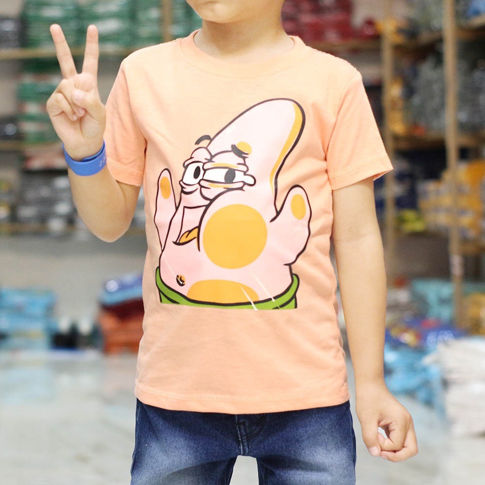 [GROSIR KAOS] Baju Kaos Anak Motif Kartun PATRICK WARNA SALEM TERPOPULER KELANAGROSIR