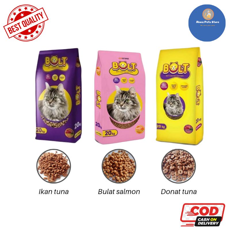 bolt makanan kucing pakan kucing bolt