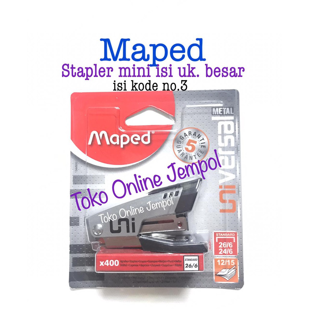 

Stapler MINI Value Maped 449001 Metal Pocket no.3 staples ATK1221MP