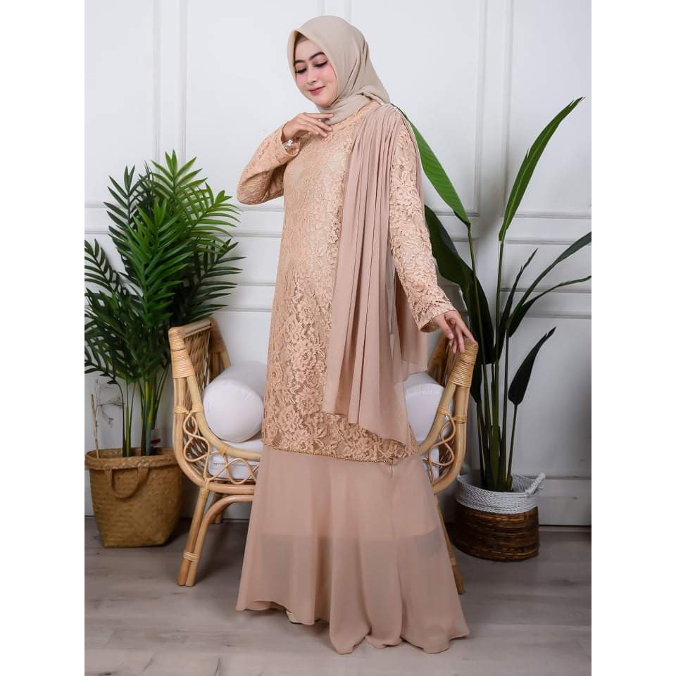 GAMIS MC 006 - Selendang ceruty brokat