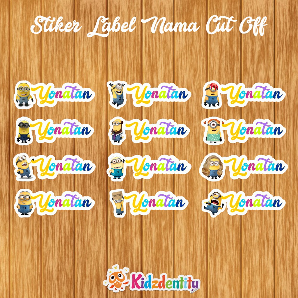  STIKER  NAMA CUT OFF MINION  Shopee Indonesia