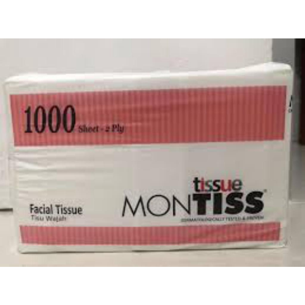 Tissue Tisu Kiloan Facial Montiss 1000 Sheets - 2 Ply