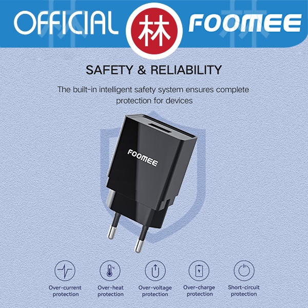 Robot RT-K7 Adaptor Charger 5V/1A Fireproof Charger With Micro USB Cable