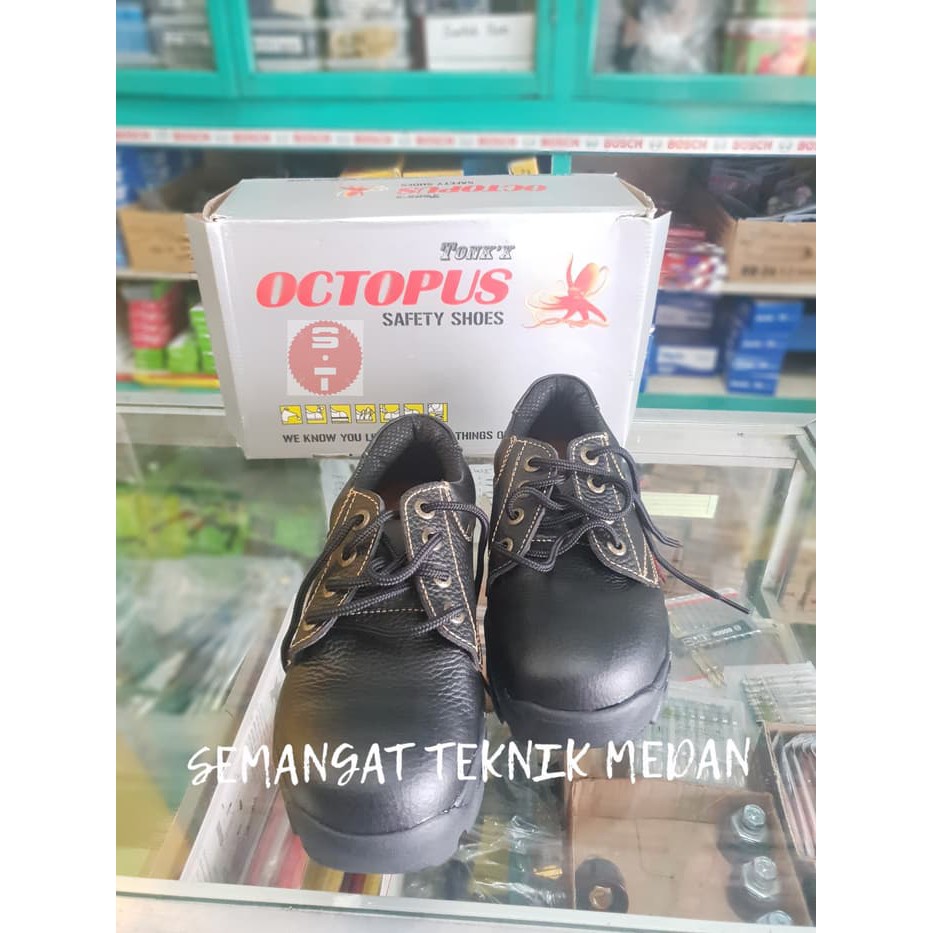 OX301 OCTOPUS SEPATU SAFETY INDUSTRIAL SHOES OX 301 OCTOPUS HITAM SNI