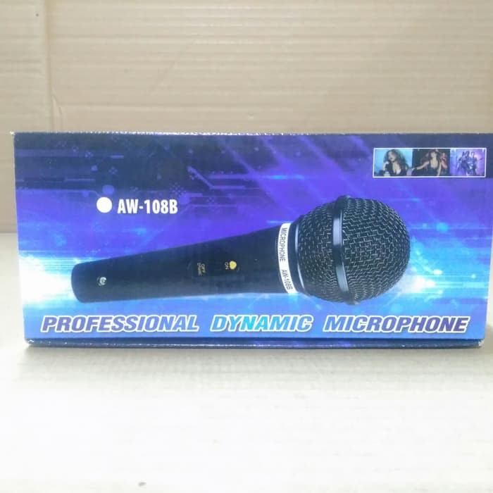 MIC KABEL AIWA AW 108B MICROPHONE PROFESIONAL