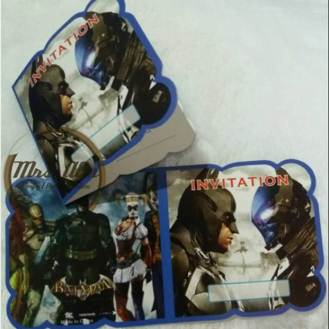 Kartu Undangan Ulang Tahun / Undangan Batman / Undangan Ultah Anak / Invitation