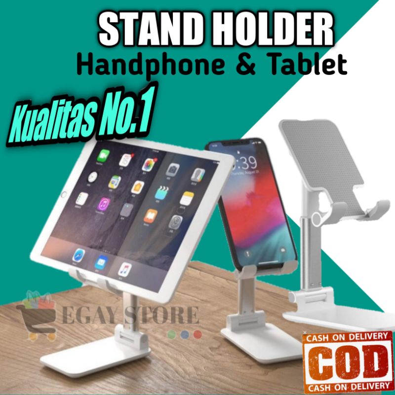 Dudukan Hp Di Meja Tempat Penyimpanan HP Phone Holder Stand Penyangga Hp Lipat Podcast Mini Murah