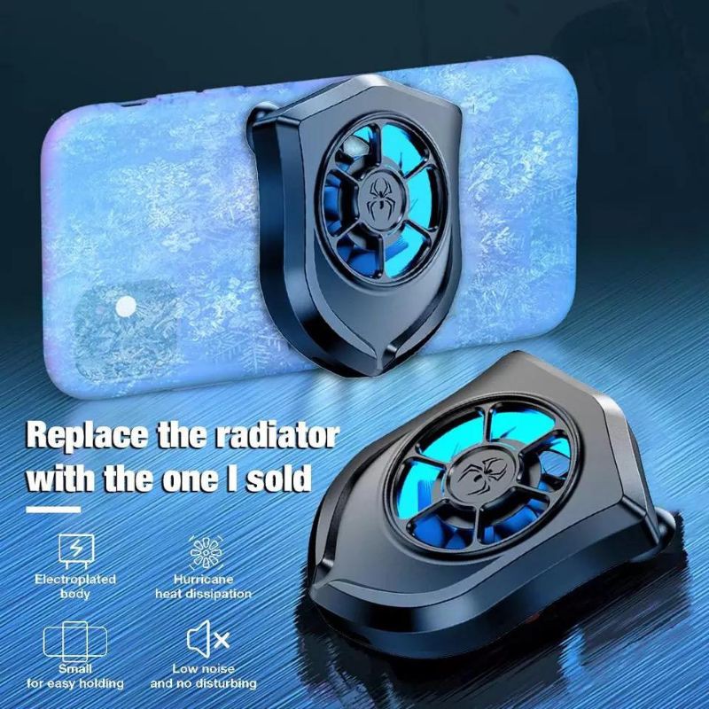 Universal Cooling Fan Hurricane mobile phone cooler radiator mini portable for MLBB CODM PUBG LOKI Cooler Set Tv Box Pendingin Tv Box