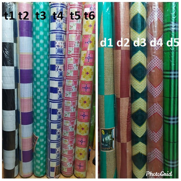 TIKAR-KARPET- KARPET LANTAI PLASTIK METERAN MOTIF KAYU ALAS TAPLAK MEJA PERLAK VINYL -KARPET-TIKAR.