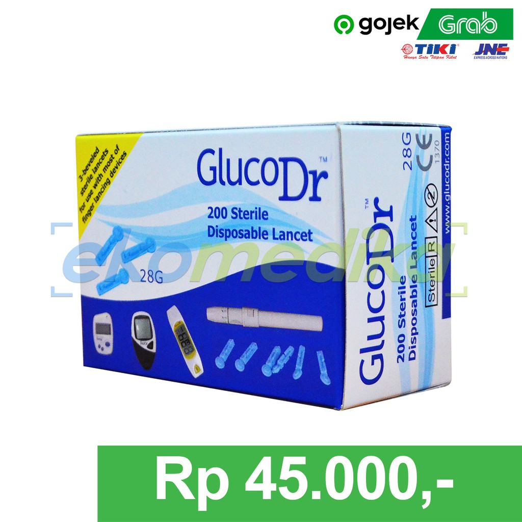 Jarum Lancet GlucoDr Gluco Dr Jarum Lancet Disposable 28G